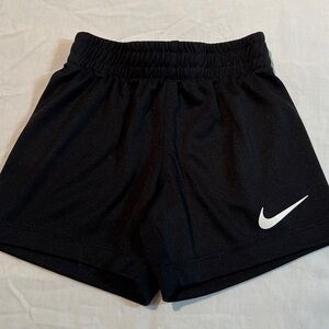 12M Nike Dri Fit Black Sports Shorts with White Logo